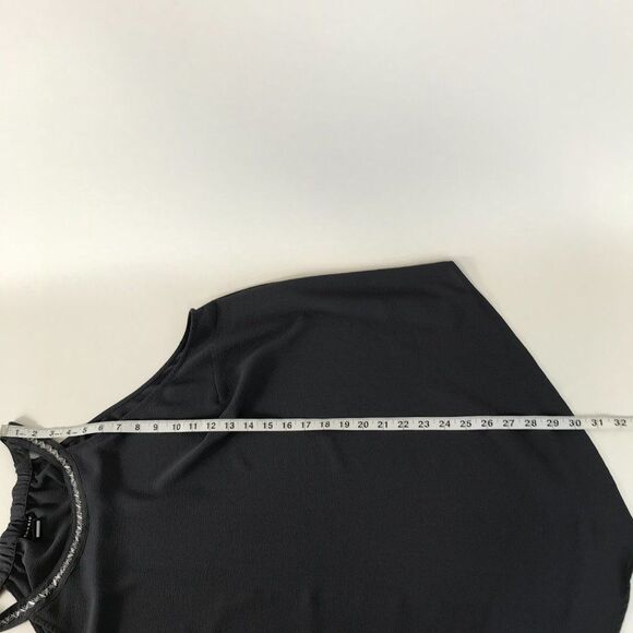 Torrid Embellished Neck Crepe Tank Top Women's Plus Size 3/3X Gray Silver Beaded - Picture 6 of 10